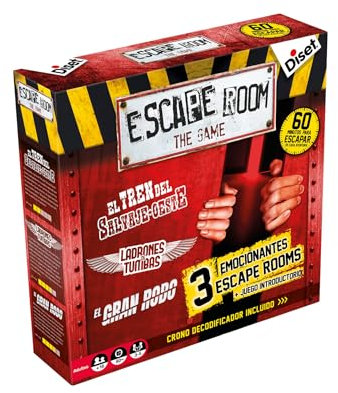 Escape Room Diset The Game para Adultos, Juego de Mesa Cooperativo, 4 Aventuras de 60 Minutos, de 3 a 5 Jugadores, a Partir de 16 años