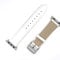 &Diamonds Saffiano Leather Apple Watch Strap 38mm, 40mm, 41mm, 42mm, 44mm, 45mm and 49mm for Men & Women, Genuine Leather Replacement Strap for iWatch Series 6, 7, 8, and 9 (Porcelain)