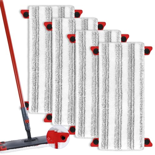 KEEPOW Panni In Microfibra - Panno in Microfibra riutilizzabile per Vileda Revolution - Panno Ricambio per tutti i pavimenti - 4 pezzi