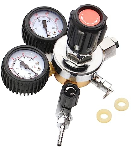 Druckminderer Druckregler CO2, Co2 Regler Druckminderer mit Doppelmessgerät für Biergas, CO2-System W21.8, Präzisionsdruckminderer