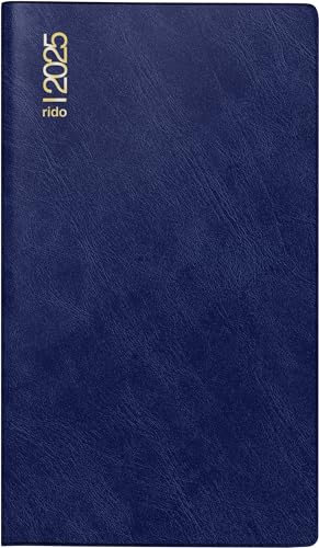rido/idé Taschenkalender Mod. Miniplaner d 15 2025 | A6, Kunststoff, dunkelblau
