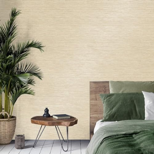 Crown Luxe - Fusion Weave Metallic Wallpaper (Fusion Plain Natural)