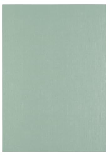 Florence Papel Cartonado de Lino Verde 250 g - Scrapbooking A4 - Iguana - Color para Invitaciones Elegantes, Cajas de Regalo y Proyectos Artísticos