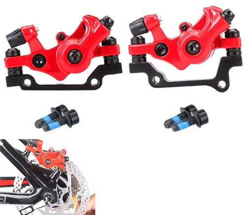 Bicycle Disc Mechanical Brake Calipers Front Rear disc brake Universal Black Aluminum Alloy Outdoor Bike Mechanical Disc Brake Front Rear Rotor Brake Caliper F160 R140 F180 R160