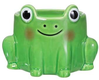 Sass & Belle Mini Frog Planter – Quirky Green Ceramic Plant Pot for Indoor Plants, Decorative Home Accessories, Cute Bulb Planter and Mini Gift