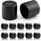 Ganzoo Endkappen aus Metall / 10er Set/für 10mm PPM Seil, Tau, Schmuck, Kordelende bei Hundeleine, Halsband, Kette, Farbe: Schwarz