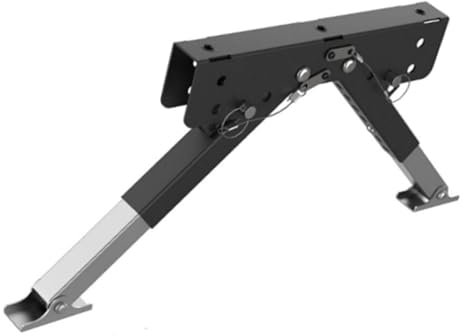 Support de Marchepied Réglable en Acier Inoxydable, Stabilisateur de Marche Pliant pour Remorque de Voyage à Sellette D'attelage, Camping-car avec Coussinet en Caoutchouc