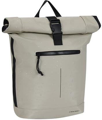 New Rebels Droplets New York Rolltop Backpack 16L Beige Wasserabweisend Laptop 15.6