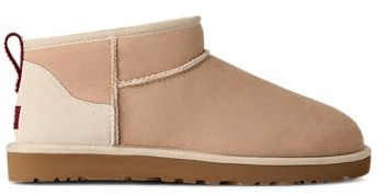 UGG Mens Classic Ultra Mini, Driftwood/Biking Red, 8 UK