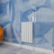 Central Heating Radiator,600x408mm White Horizontal Flat Double Panel Column Energy-efficient for Morden Multi-Scene