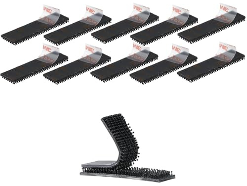 3M Dual Lock 1.27cm x 5cm 10PCS Schwarz | Wiederverschließbarer Verschluss, Heavy Duty Interlocking Tape, Pilzförmiges Klebeband, für Halter Indoor