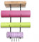 Tomvorks Yoga Mat Rack with Floating Shelves and 4 Hooks, Wall Mount Yoga Mat Holder for Hanging Towels, Proofness Bands, and More, Minimalist Home Gym Decor