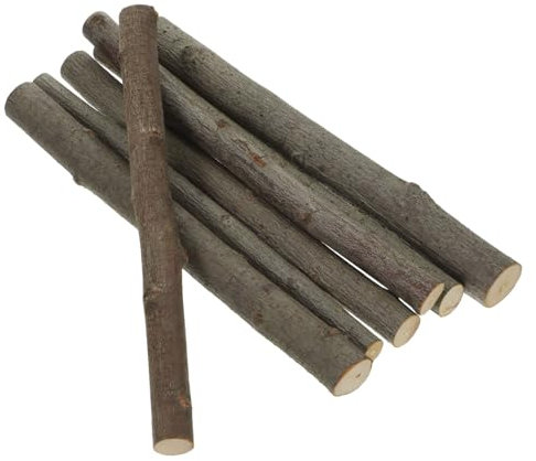 Veemoon 7 Pezzi Bastoncino di cono di pino natalizio Natale mestiere guidato arredamento decorazioni rami bastoncini di legno artificiale steli di pino tronco d'albero