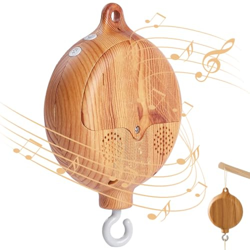 KBIBCK Boîte à Musique Mobile pour Berceau, Rotatif Mobile Berceau Lit Cloche, Lit Bébé Cloche Boîte à Musique, Boîte À Musique pour Imitation, 35 Chansons Berceaus Mobiles for Cots Nursery Decoration