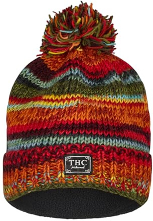 THC Schafwoll Pudelmütze 616 bunt | Schafwolle | Strickmütze | Pudelmütze | Woll-Mütze | Schafwollmütze | Wintermütze
