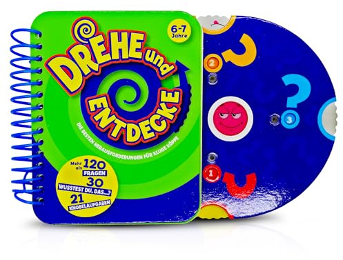 IMAGILAND, Drehe & Entdecke, Rätselbuch ab 6 Jahren, Quiz & Logikrätsel | Rad drehen, umblättern, das Emoji zeigt: richtig. Selbst knobeln macht stolz. Für Schulkinder, die schon lesen, 6-7 Jahre
