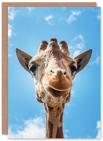 Artery8 Carol M Highsmith Art Card Giraffe Head Up Close Look