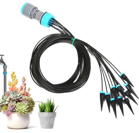 Tropfbewässerungsset – Automatischer Schnellanschluss Mit 10 Ausgängen | Gartenbewässerungssystem Für Hof, Rasen, Terrasse, Gewächshaus, Landschaft, Topfpflanzen, Gras, Gartenarbeit Im Freien