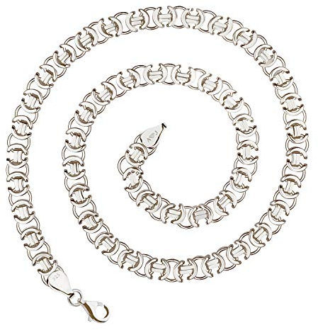 925 Silberkette: Königskette flach Silber 8,5mm 60cm - KKFL-85-60