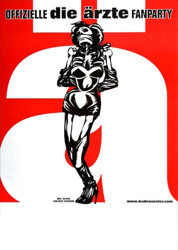 Premium Poster/Plakat | DIN A1 | Live Konzert Veranstaltung » Die Ärzte - Fanparty, 2001 «
