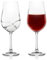 Bar Amigos Pack of 2 TURBULENCE Deluxe Bohemian Crystal Wine Glasses Decanting Special Unique Wave Shaped Design For Better Aeration 550ML / 19.3 ounce Bordeaux