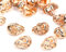 RUBYCA Skull Rapid-Nieten, Spitze und Nieten, Metall Spots, Doppelkappe für DIY, Leder-Handwerk, gold, 30 PCS
