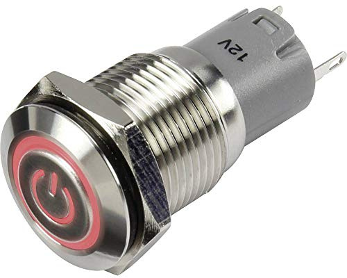 TRU COMPONENTS Druckschalter LAS2GQF-11ZET/R/12V/S/P 1303024 48V/DC 2A 1 x On/On IP65 zum Aufhängen, 1 Stück