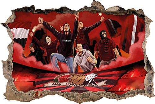 Ultras Nürnberg, 3D Wandsticker Format: 62x42cm, Wanddekoration