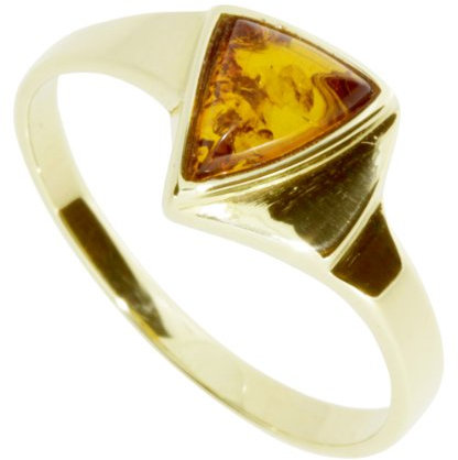 InCollections Damen-Ring 333/000 Gold mit Bernstein Größe 62 (19.7) OS06590