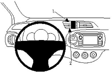 Brodit 854723 Brodit ProClip 854723 Center Mount für Yaris 12