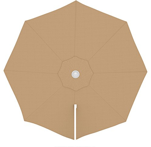 paramondo Toile de rechange pour parasol avec Air Vent pour parasol à mât excentré Parapenda (3,5m / ronde), crème
