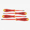 Felo 0715762741 E-Slim - Juego de destornilladores aislados, ranurados y Phillips (4 piezas)
