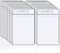 Fushing Paket mit 50 Namensschild-Haltern aus transparentem Kunststoff, Kartenhalter M farblos