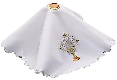 BLESSUME Altar Cloth Chalice Pall Chalice Veil (White 1)