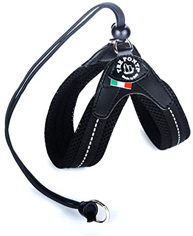 Tre Ponti Easy Fit Soft Mesh mit Kordelzug div. Farben und Größen, Farbe:schwarz, Größe:Gr.2/31-41 cm bis 5 Kg