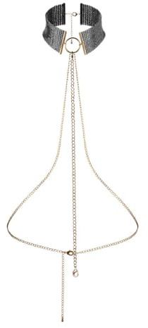 Bijoux Indiscrets Desir Metallique Collar - Halsband und Kette als Körperschmuck, aus Metall, schwarz