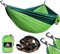NATUREFUN Ultraleichte Reise Camping Hängematte | 300kg Tragkraft (300 x 200 cm) Atmungsaktiv, Schnelltrocknendes Fallschirm Nylon | 2 x Premium Karabiner, 2 x Nylon-Schlingen Inbegriffen | Draußen