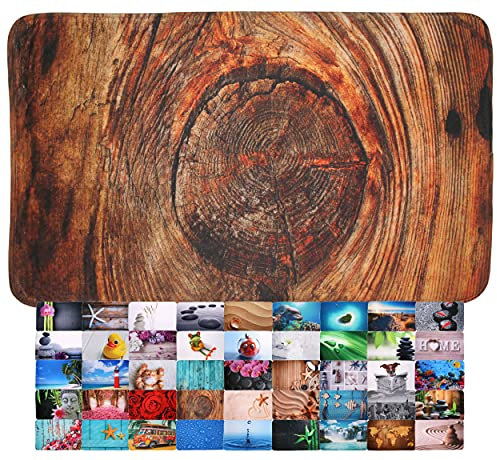 Sanilo Tapis de Salle de Bain, Grande sélection de Beaux Tapis de Douche, Absorbant, Antidérapant, Très Doux, Sèche Rapidement, Lavable (50 x 80 cm, Rustique)