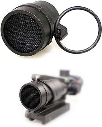 Geltungsbereich Runde Meshy Abdeckung Kill Flash Anti-Reflexion Gerät Für ACOG 4 X 32 Scope (Schwarz)