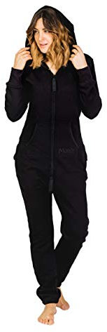 Moniz Damen Jumpsuit, Onesie, Overall (M, Vulcano Black)