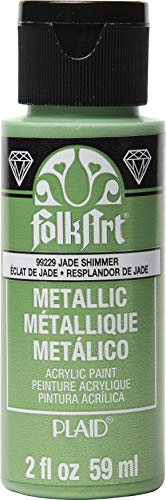 PLAID ENTERPRISES, INC. 99229 Shimmering Metallic FolkArt Acrylic Schimmernde metallische Shmmr, Jade Shimmer, Einheitsgröße