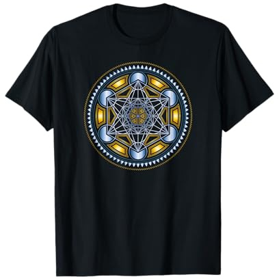 Metatrons Würfel, Heilige Geometrie Yoga Spirituelles Symbol T-Shirt
