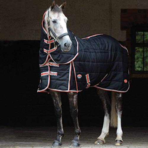 Weatherbeeta Comfitec Channel Quilt Detach A Neck Medium Therapy Stable Rug 5ft3 Black Red Silver