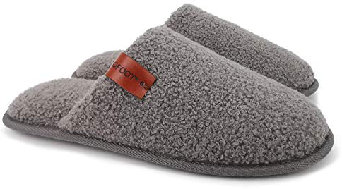 ofoot Zapatillas de Estar por casa Mujer,Pantuflas Interior Acogedor Vellóns Difusos Suaves de Espuma Viscoelástica Cálidas Suela de Goma