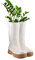 Dibor Herb Planter Wellington Boot Large White Flower Pot Spring Summer Wedding Anniversary Gardening Gift