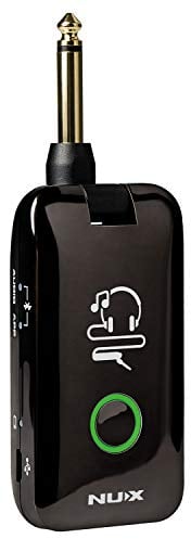 Nux Mighty Plug Silent-Play-Gerät für Gitarristen und Bassisten (mit verschiedenen Effekten, Modeling-Verstärkern und Impulse Response (IR)-Boxenmodellen, Bluethooth, Micro B USB), Schwarz