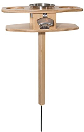 ARTOCT Weintisch im Freien, Faltbarer tragbarer Wein-Picknicktisch Weinhalter aus Holz Picknick-Camping-Tisch Strandtisch Camping-Wandergrill
