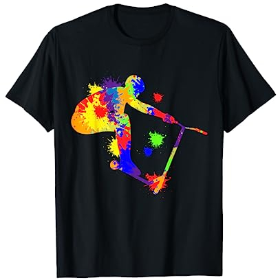 Stunt Scooter E-Roller Tretroller Kinder Jungen T-Shirt