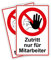 2 Stück Zutritt nur für Mitarbeiter Schild 20 x 30 cm aus stabiler PVC Hartschaumplatte 3mm mit UV-Schutz von STROBO