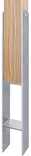 UISEBRT 4 Stück Pfostenträger Höhe: 600 mm, Breite: 91 mm, Materialstärke: 5 mm, H Anker für Pfosten